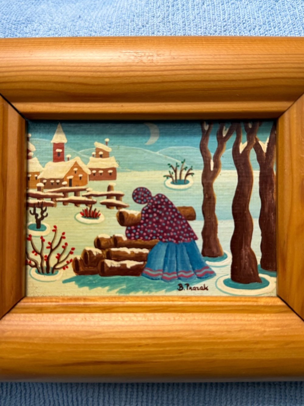 Brigitte Prazak Original hand painted mini frame artwork.